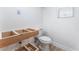 Simple bathroom with toilet installed ready for vanity installation at 9319 White Waterfall Ave, Las Vegas, NV 89149