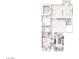 Detailed upper-level floor plan view of multiple bedrooms, bathrooms and living spaces at 9605 Verlaine Ct, Las Vegas, NV 89145