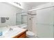 Clean bathroom with tiled shower and ample lighting at 2152 High Dunes Ln, Laughlin, NV 89029