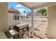 Patio view featuring stucco siding, brick floor, and backyard views at 2152 High Dunes Ln, Laughlin, NV 89029