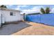 The backyard is fenced in for privacy and security at 2532 Arrowhead St, North Las Vegas, NV 89030