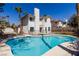 Backyard pool showcasing a refreshing pool with a security fence in a well-maintained backyard at 2924 Pleasant Lake Dr, Las Vegas, NV 89117