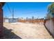 Fenced backyard featuring xeriscaping and a metal storage shed at 4516 E Flamingo Rd, Las Vegas, NV 89121