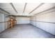 Spacious interior of the shed with storage shelves and workbench at 4516 E Flamingo Rd, Las Vegas, NV 89121