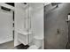 Contemporary bathroom featuring a glass shower, modern vanity, and stylish fixtures at 5015 Thunder River Cir, Las Vegas, NV 89148