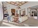 Spacious living room with a fireplace, built-in shelves, and an open layout with neutral color palette at 51 Avenida Sorrento, Henderson, NV 89011