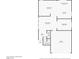 First floor floor plan showcasing the kitchen, living room, sitting room, dining room, bathroom and garage at 6591 Gertrude Ct, Las Vegas, NV 89141