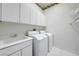 Clean laundry room with modern appliances and ample cabinet space at 905 Star Pine Dr, Las Vegas, NV 89144