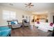 Comfortable living area featuring an open floor plan and modern decor at 9660 Drayton Ave, Las Vegas, NV 89148
