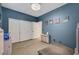 Bedroom with large closets, a dog bed, and decor at 11417 Rock Cove Way, Las Vegas, NV 89141