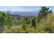 Distant mountain views behind trees and homesites in the community at 11417 Rock Cove Way, Las Vegas, NV 89141