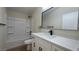 Well-lit bathroom with tub-shower, modern vanity and hardware at 1180 Lava Ave, Jean, NV 89019