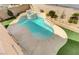 Inviting backyard pool and spa area with lush landscaping and privacy walls at 12116 Vista Linda Ave, Las Vegas, NV 89138