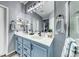 Stylish bathroom featuring a double sink vanity, ample lighting, and modern fixtures at 200 Teller St, Henderson, NV 89074