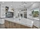 Spacious kitchen featuring a large island, stainless steel appliances, and modern lighting at 2058 Troon Dr, Henderson, NV 89074