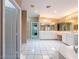 Large bathroom with dual sinks, soaking tub, and lots of counter space, creating a spa-like experience in your home at 268 Copper Glow Ct, Henderson, NV 89074