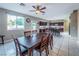 Dining area showcasing the open layout with a view of the modern kitchen at 268 Copper Glow Ct, Henderson, NV 89074