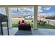 Inviting back patio featuring comfortable seating and beautiful desert views at 2891 S Rainbow Ave, Pahrump, NV 89048