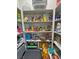 Well-organized pantry with multiple shelves and storage solutions for various items at 2891 S Rainbow Ave, Pahrump, NV 89048