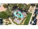 Aerial view of a resort-style pool area, offering a relaxing retreat within the community at 4200 S Valley View Blvd # 3074, Las Vegas, NV 89103