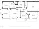 Detailed floorplan featuring primary bedroom, eat-in kitchen, living room, and three additional bedrooms at 6470 Shining Sand Ave, Las Vegas, NV 89142