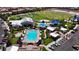 Aerial view of a community center with an inviting outdoor pool area at 8131 Skye Plum St, Las Vegas, NV 89166