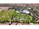 Aerial view of a neighborhood park with recreational activities at 8131 Skye Plum St, Las Vegas, NV 89166