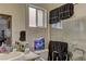 Bathroom featuring modern fixtures, a glass shower, and neutral tones at 9091 Jumping Jacks Ave, Las Vegas, NV 89178