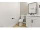 Stylish half bathroom with sleek fixtures and modern design at 10302 Artful Stone Ave, Las Vegas, NV 89149