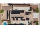 Aerial view of the house showing solar panels on the roof at 1037 Water Cove St, Henderson, NV 89011
