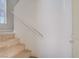 Carpeted staircase with a white handrail leading to the upper level of the home at 2801 N Rainbow Blvd # 273, Las Vegas, NV 89108