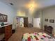Spacious primary bedroom boasts carpet flooring, vaulted ceilings and lots of natural light at 3031 Pebble Beach Ave, Pahrump, NV 89048