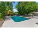 Backyard pool with lush greenery, offering a secluded and refreshing retreat for relaxation and outdoor enjoyment at 3108 Sonia Dr, Las Vegas, NV 89107