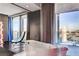 Luxurious bathroom with a standalone tub and stunning city views at 4381 W Flamingo Rd # 3002, Las Vegas, NV 89103