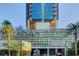 Palms Place building exterior boasts contemporary architecture and lush landscaping at 4381 W Flamingo Rd # 3002, Las Vegas, NV 89103