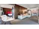 Open-concept living room leading into a modern bedroom and bathroom at 4381 W Flamingo Rd # 3002, Las Vegas, NV 89103