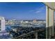 The Las Vegas skyline is on display in this nighttime view from the condo at 4381 W Flamingo Rd # 3002, Las Vegas, NV 89103