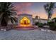 Attractive single-story home featuring a stone facade entrance and an inviting walkway at 4530 W Shelbourne Ave, Las Vegas, NV 89139