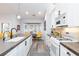 Beautiful bright kitchen featuring an island and adjacent breakfast nook with bay window and stainless steel appliances at 5601 Cavalier Cir, Las Vegas, NV 89130