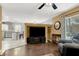 Open-concept living area connected to the kitchen with modern furnishings at 7437 Treasure Chest St, Las Vegas, NV 89139
