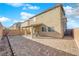 Large, private backyard with a paver patio and covered dining area at 7707 W Diablo Dr, Las Vegas, NV 89113