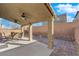 Covered patio with outdoor furniture and brick pavers at 7707 W Diablo Dr, Las Vegas, NV 89113