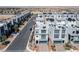 Aerial view of modern townhomes with private roof decks in a well-planned community at 8175 Caldera Creek St, Las Vegas, NV 89113