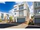 Modern two-story home with desert landscaping, a private balcony, and a two-car garage at 8175 Caldera Creek St, Las Vegas, NV 89113