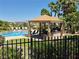 Community pool and cabana offer relaxation and outdoor enjoyment with lounge chairs and barbecues at 2900 Sunridge Heights Pkwy # 418, Henderson, NV 89052