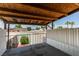 A covered patio with a great view at 3785 Decade St, Las Vegas, NV 89121