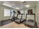 This gym features treadmills, ellipticals, and large windows at 507 Satin Saddle Pl, Henderson, NV 89052