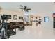 Spacious living room that flows into a modern kitchen at 5409 Flora Spray St, Las Vegas, NV 89130