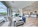 Open dining area with a breakfast nook and large windows overlooking the backyard and neighborhood at 5438 Sierra Brook Ct, Las Vegas, NV 89149