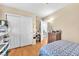 Bedroom with a bed, nightstand and a closet at 6068 Conroe Ct, Las Vegas, NV 89118